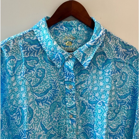 Lilly Pulitzer Women's Coralynn Button-Down - Picture 8 of 16